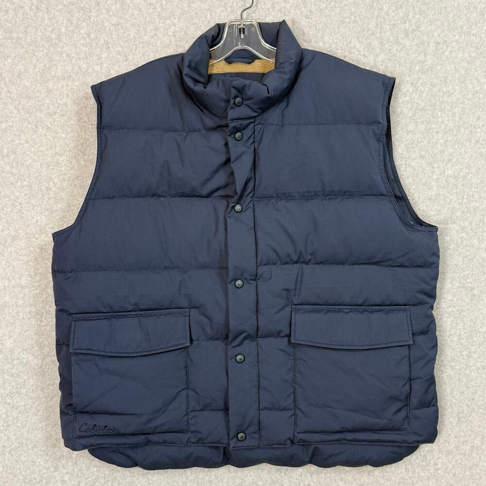 Vtg 90s Cabelas Premier Northern Goose Down Puffer Vest Size XL Gorpcore Outdoor